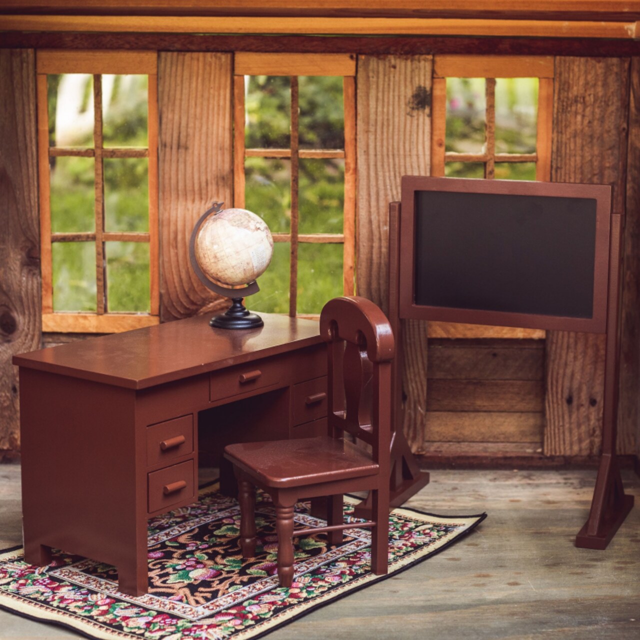 The Queen's Treasures Vintage Wooden 18 Inch Doll School Teachers Desk